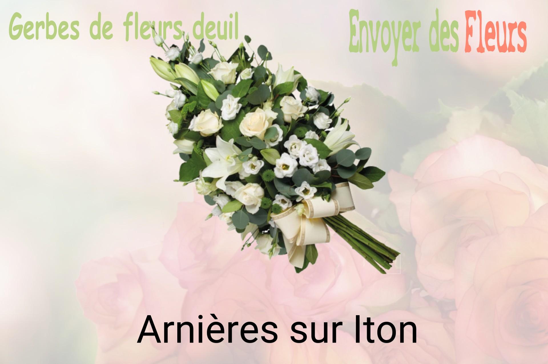 Gerbe de fleurs de deuil livrée à Arnières-sur-Iton